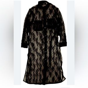 Amiri Lace Shirt Dress